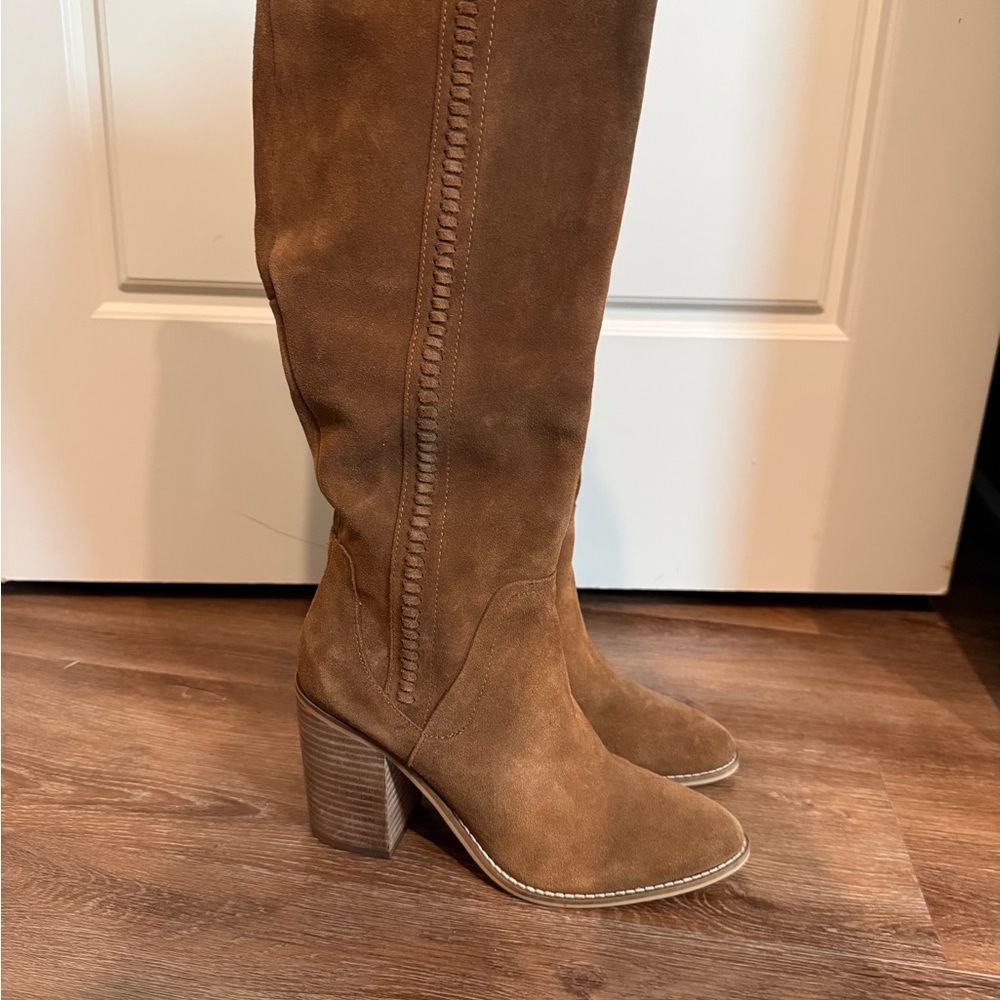 Steve Madden Tan Suede Heeled Boots